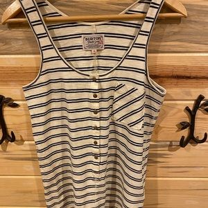 Burton Cream/Navy Stripe Tank Top